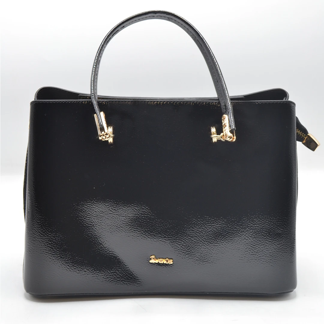 Venüs - Venüs Kadın Kol Çantası Siyah Rugan C2390057K