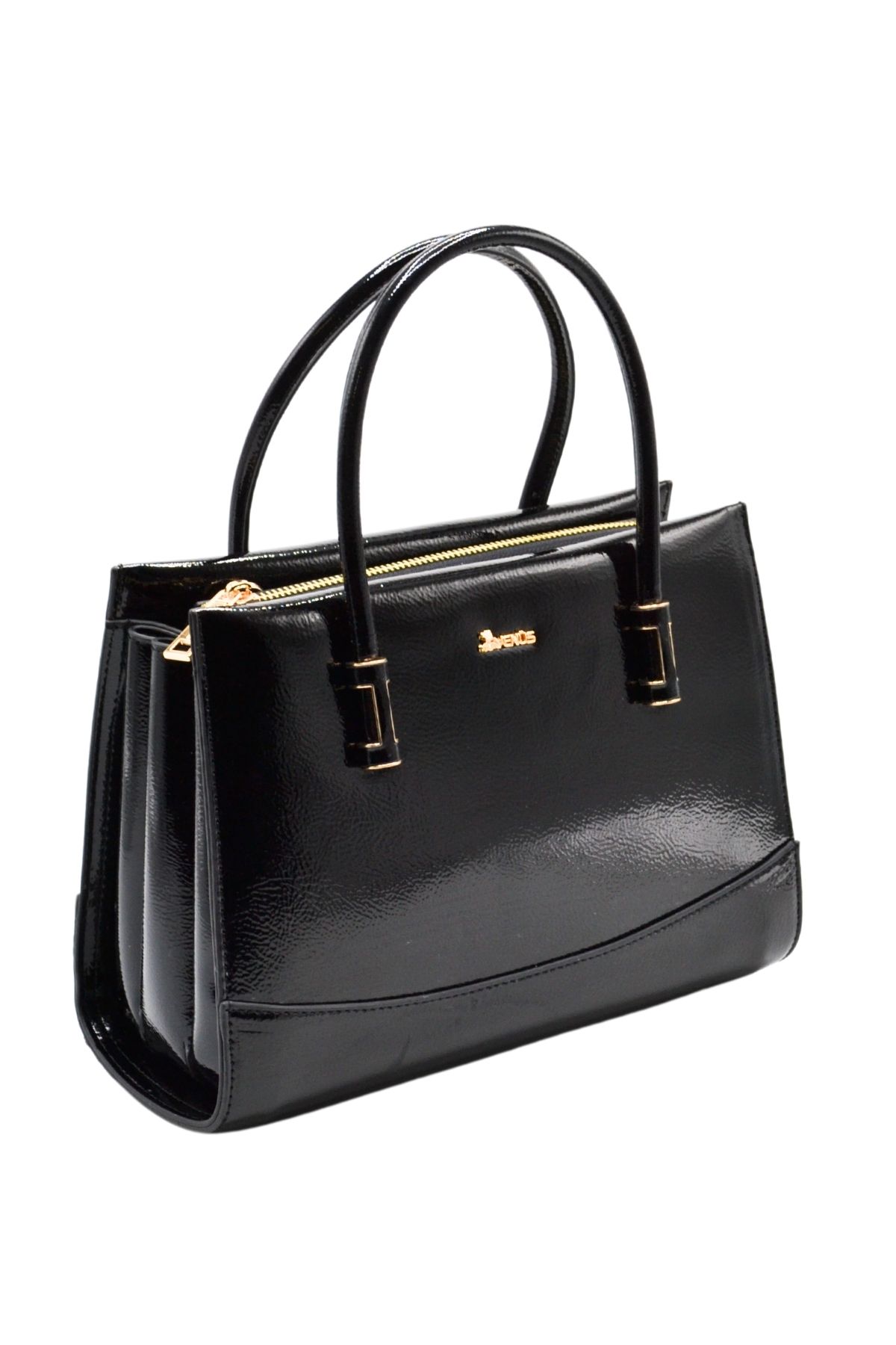 Venüs Deri Kadın Rugan Kol Çantası Siyah C2490701K