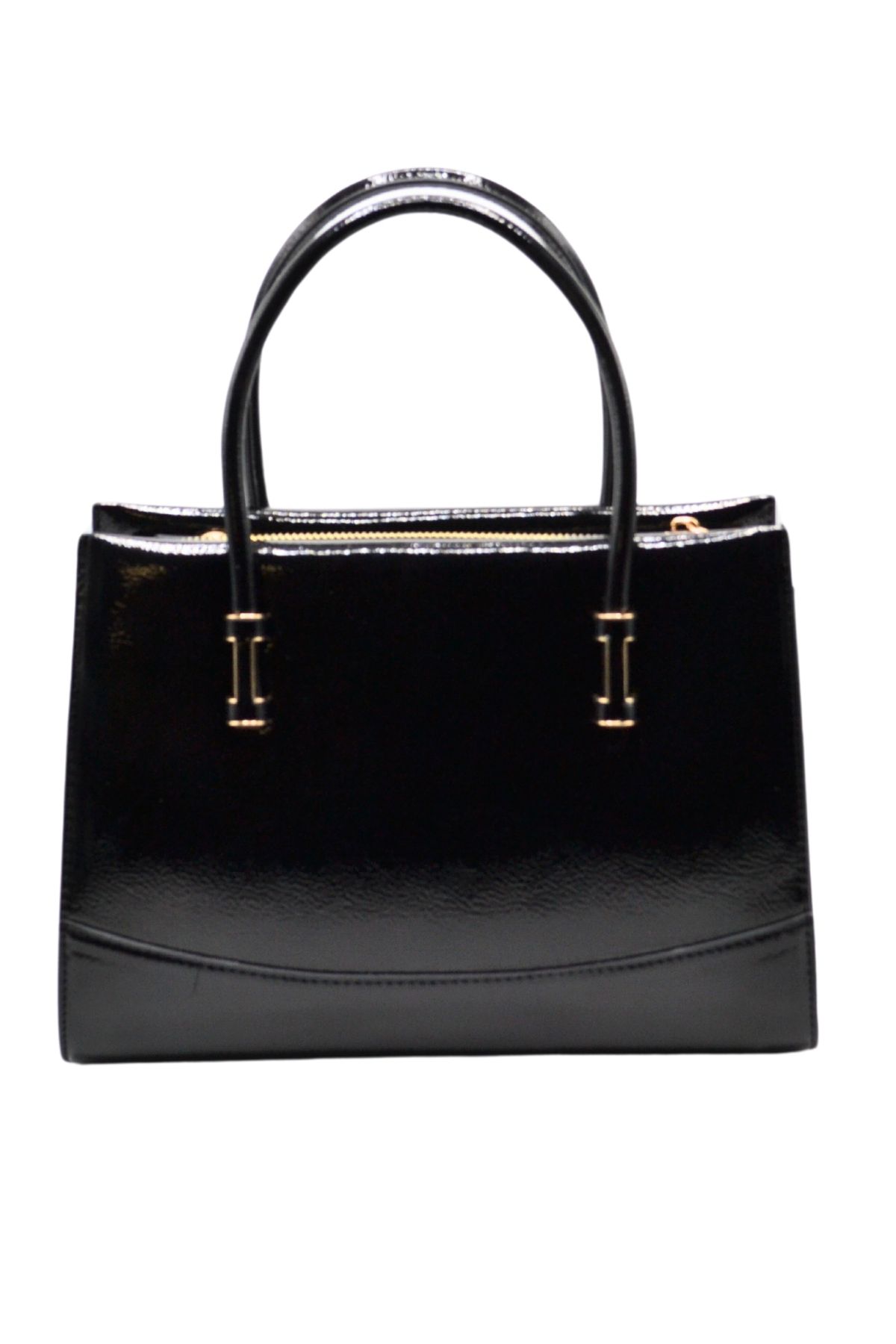 Venüs Deri Kadın Rugan Kol Çantası Siyah C2490701K - Thumbnail