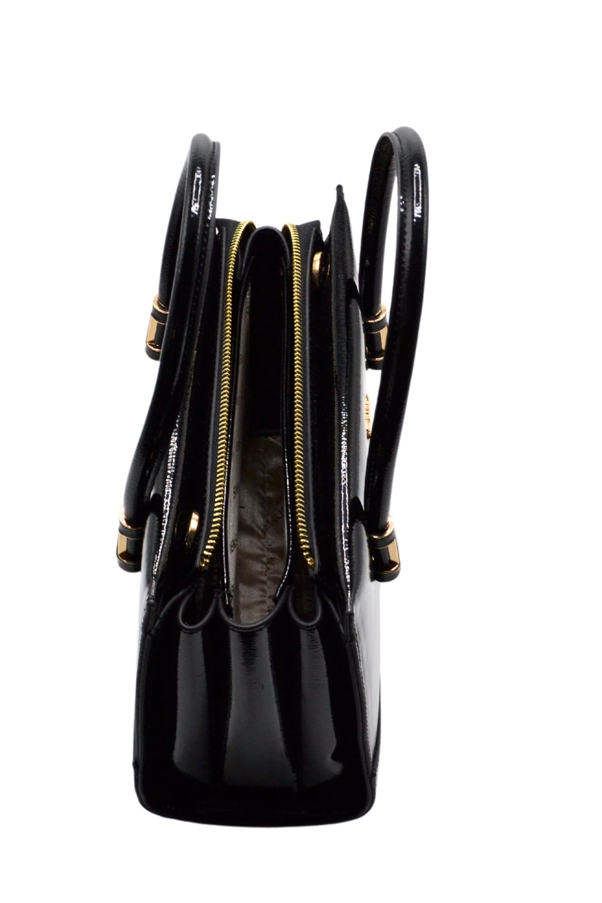 Venüs Deri Kadın Rugan Kol Çantası Siyah C2490701K