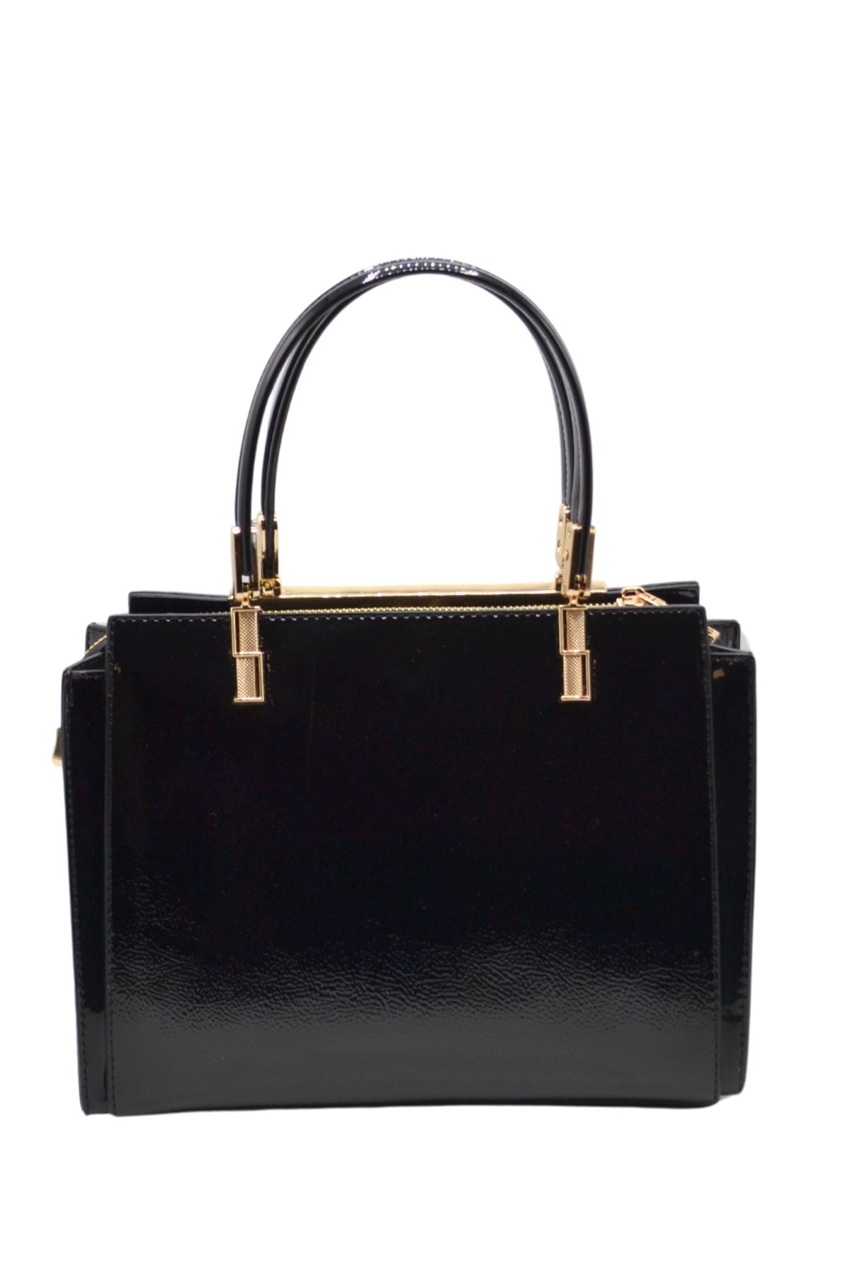 Venüs Deri Kadın Rugan Kol Çantası Siyah C2490810K - Thumbnail