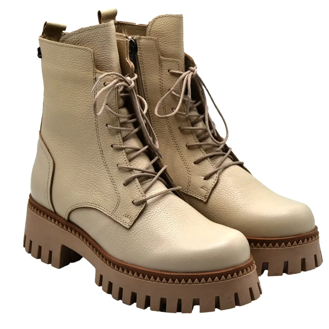 Venüs Deri Kadın Casual Bot Bej 2251811K