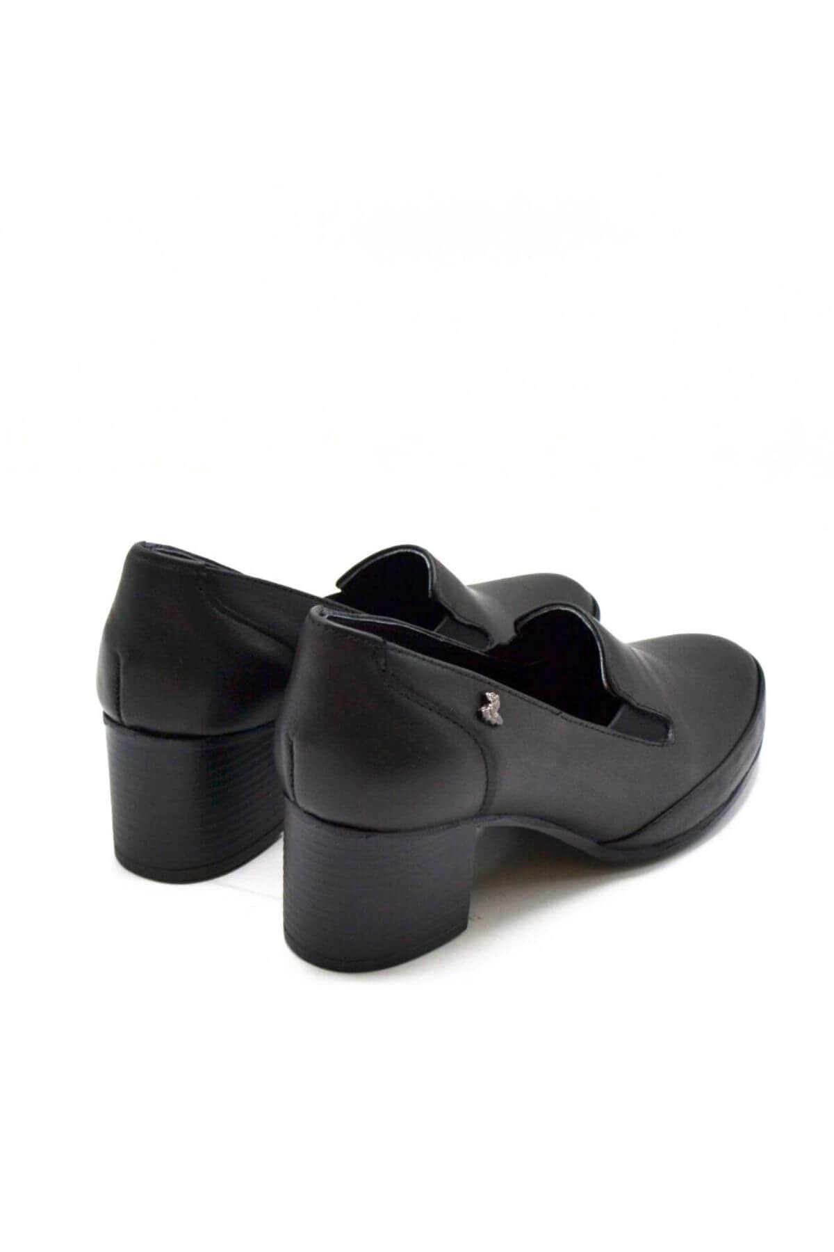 Kadın Topuklu Deri Ayakkabı Siyah 1911902K