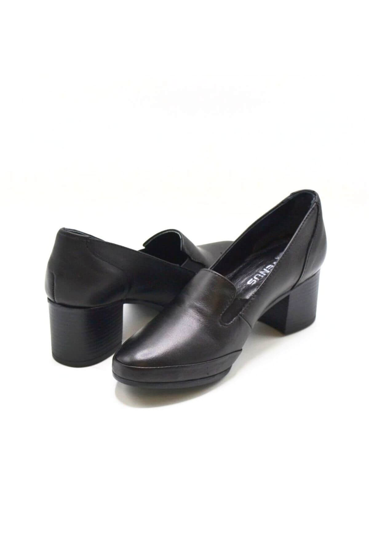 Kadın Topuklu Deri Ayakkabı Siyah 1911902K