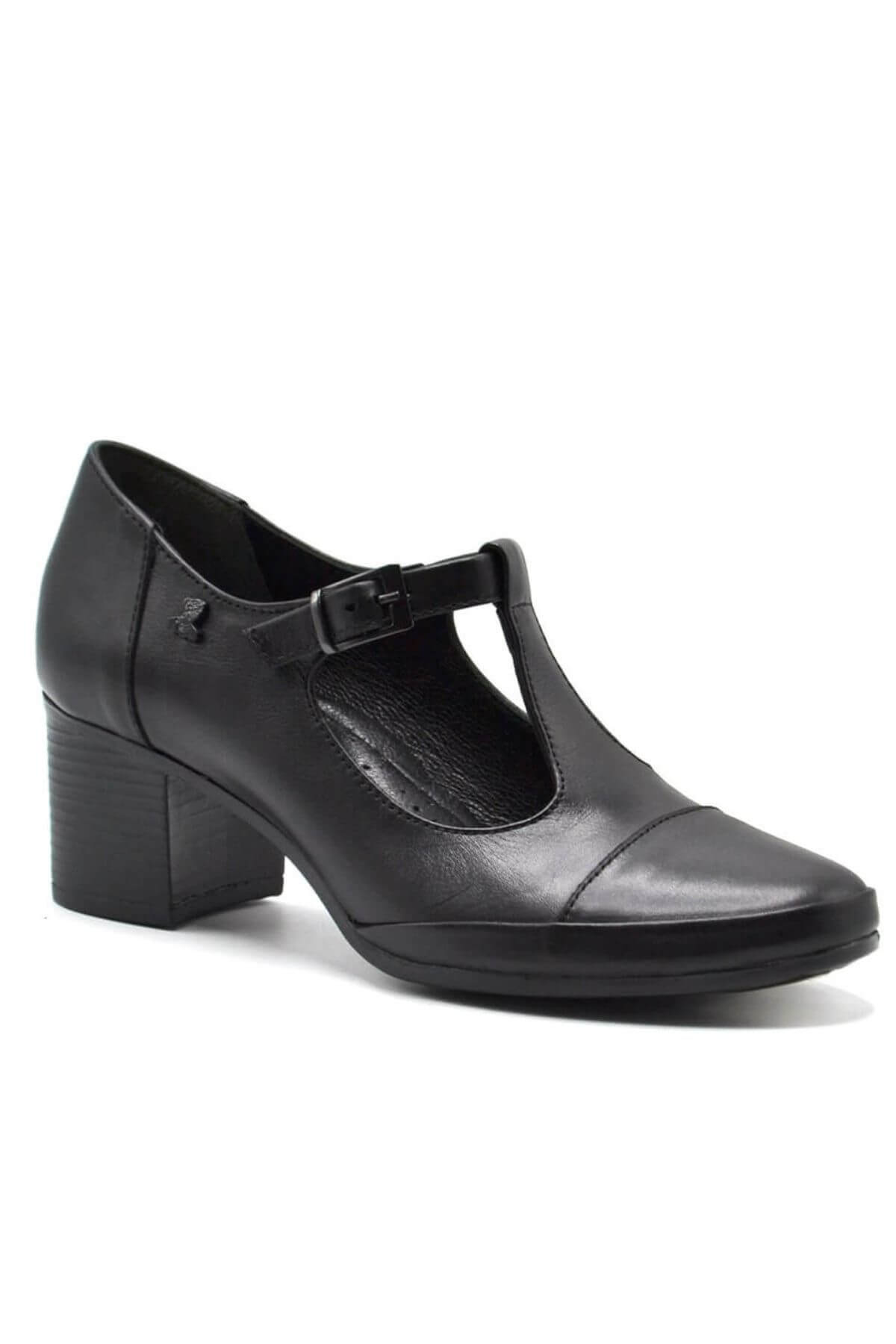 Kadın Topuklu Deri Ayakkabı Siyah 1911954K