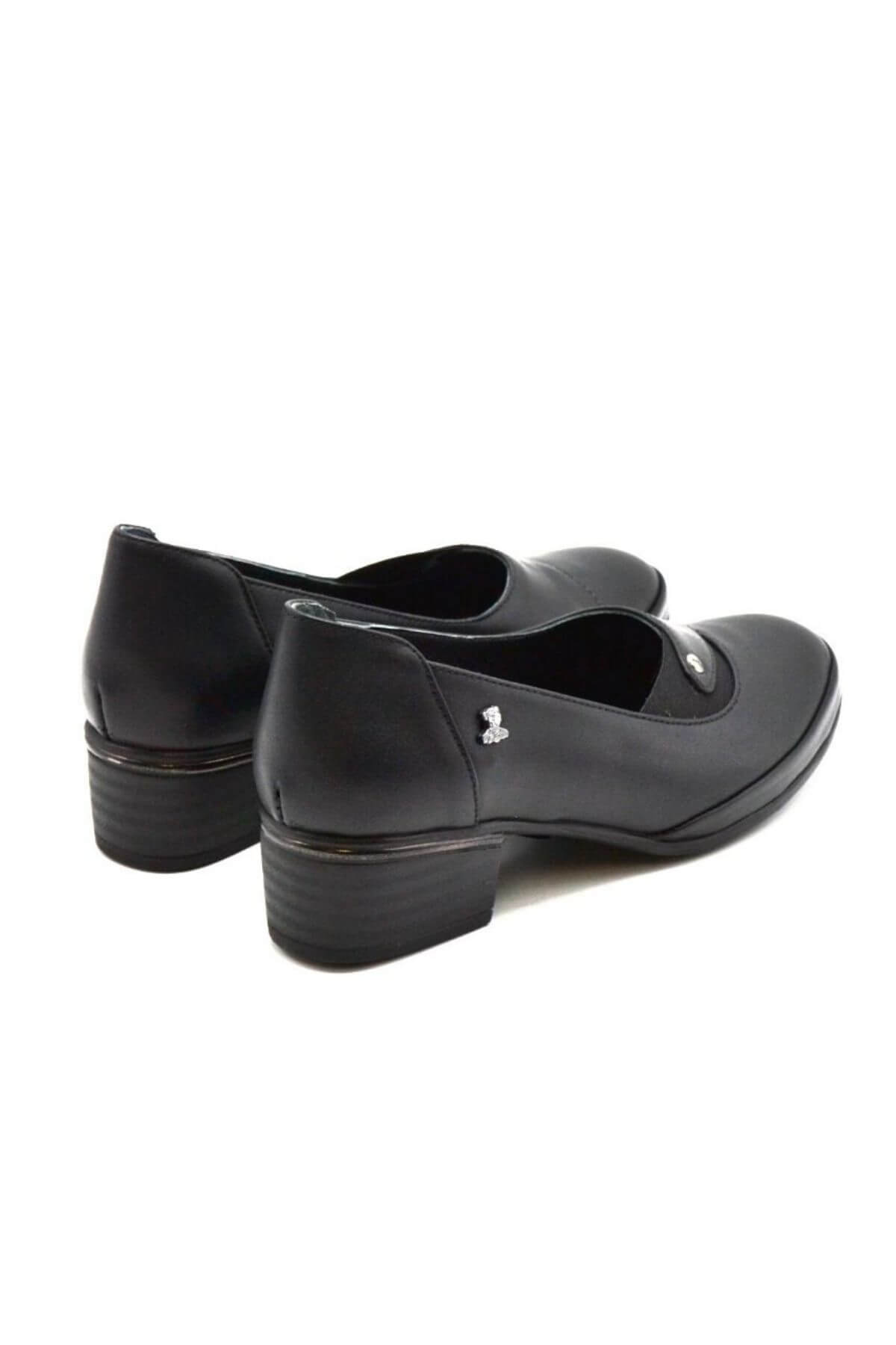 Kadın Topuklu Deri Ayakkabı Siyah 2312515K - Thumbnail