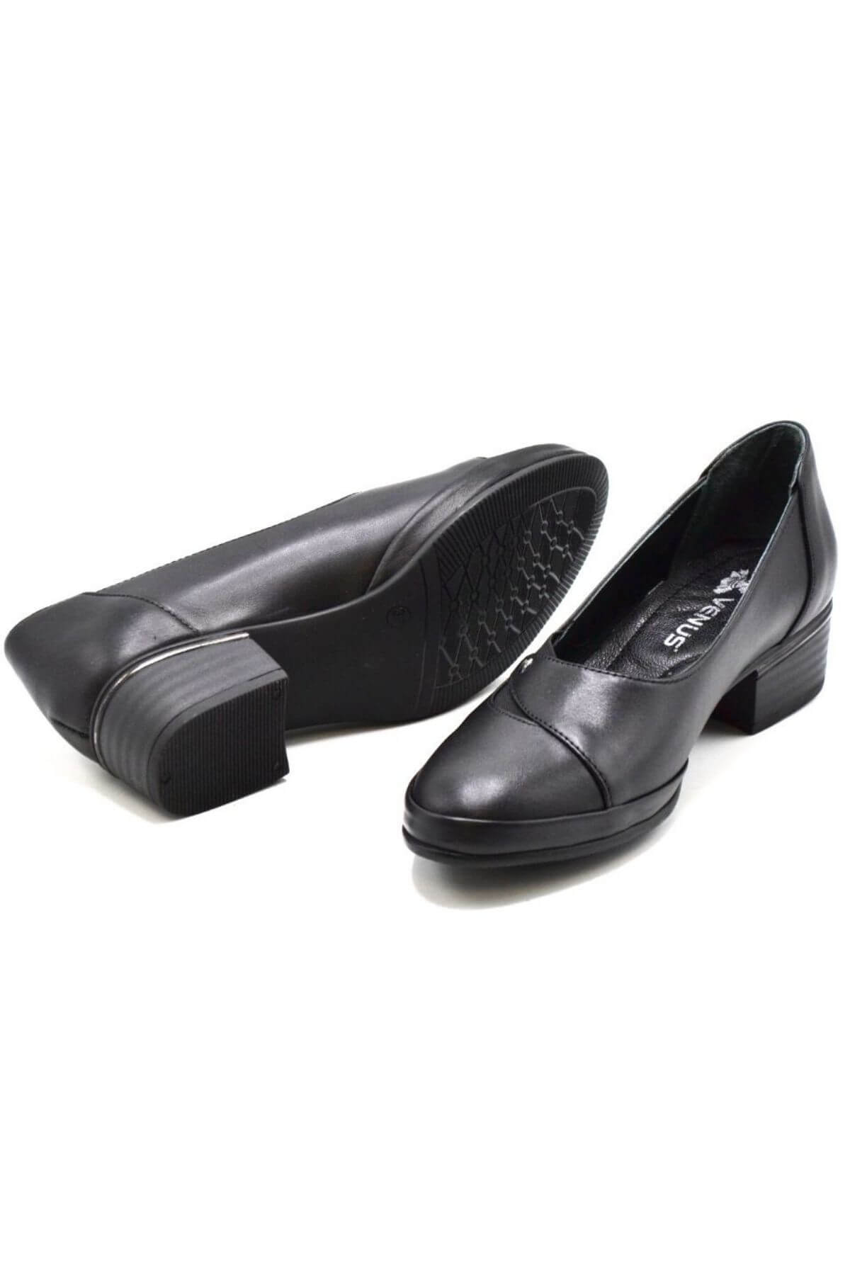 Kadın Topuklu Deri Ayakkabı Siyah 2312515K