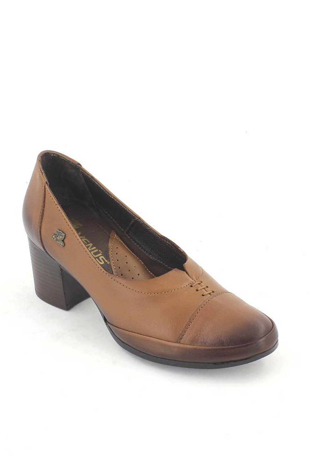 Kadın Topuklu Deri Ayakkabı Taba 1911901K - Thumbnail