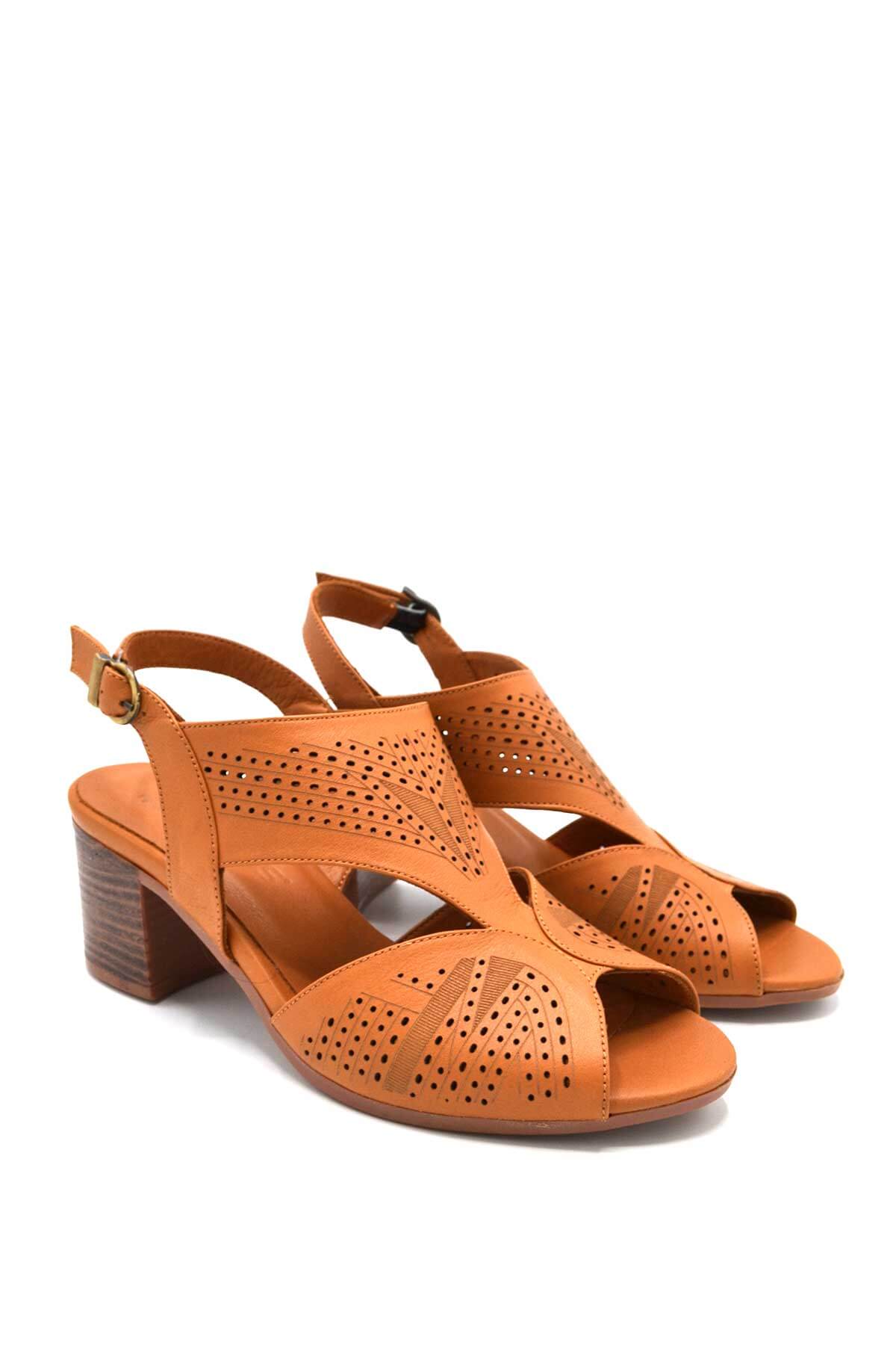 Venüs - Venüs Deri Kadın Topuklu Sandalet Taba 1857213Y Venüs - Venüs Deri Kadın Topuklu Sandalet Taba 1857213Y