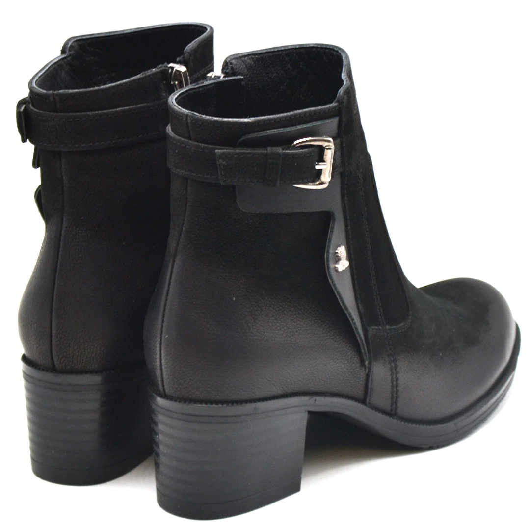 Venüs Deri Kadın Süet Topuklu Bot Siyah 1779011K