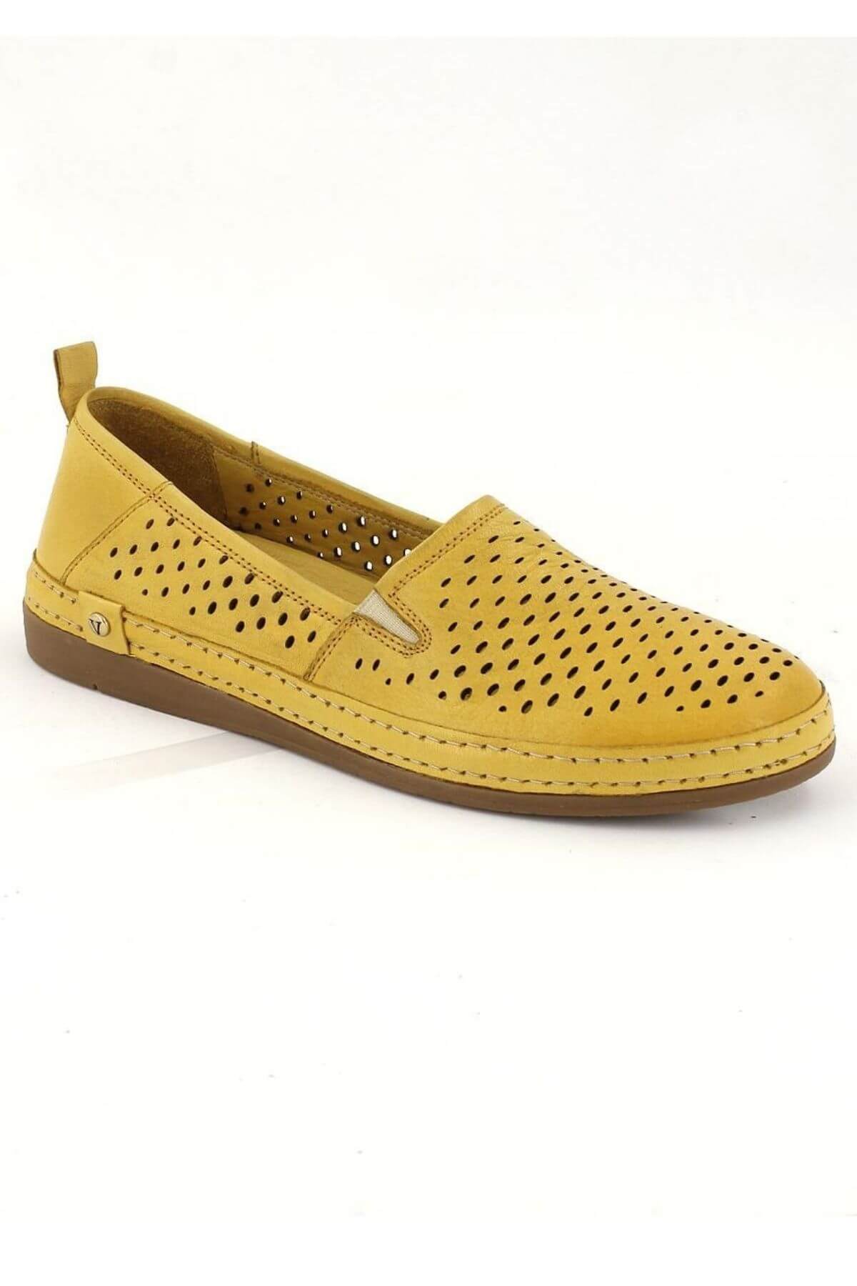 Kadın Yazlık Comfort Deri Ayakkabı Sarı 2211201Y - Thumbnail
