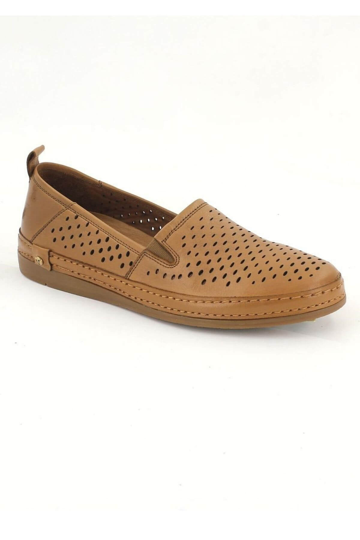 Kadın Yazlık Comfort Deri Ayakkabı Taba 2211201Y - Thumbnail