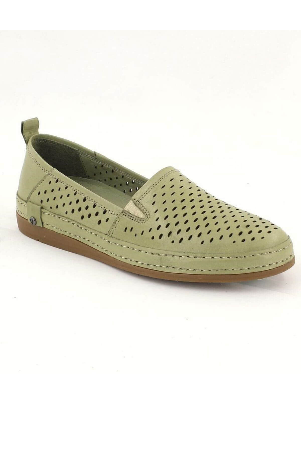 Kadın Yazlık Comfort Deri Ayakkabı Yeşil 2211201Y - Thumbnail