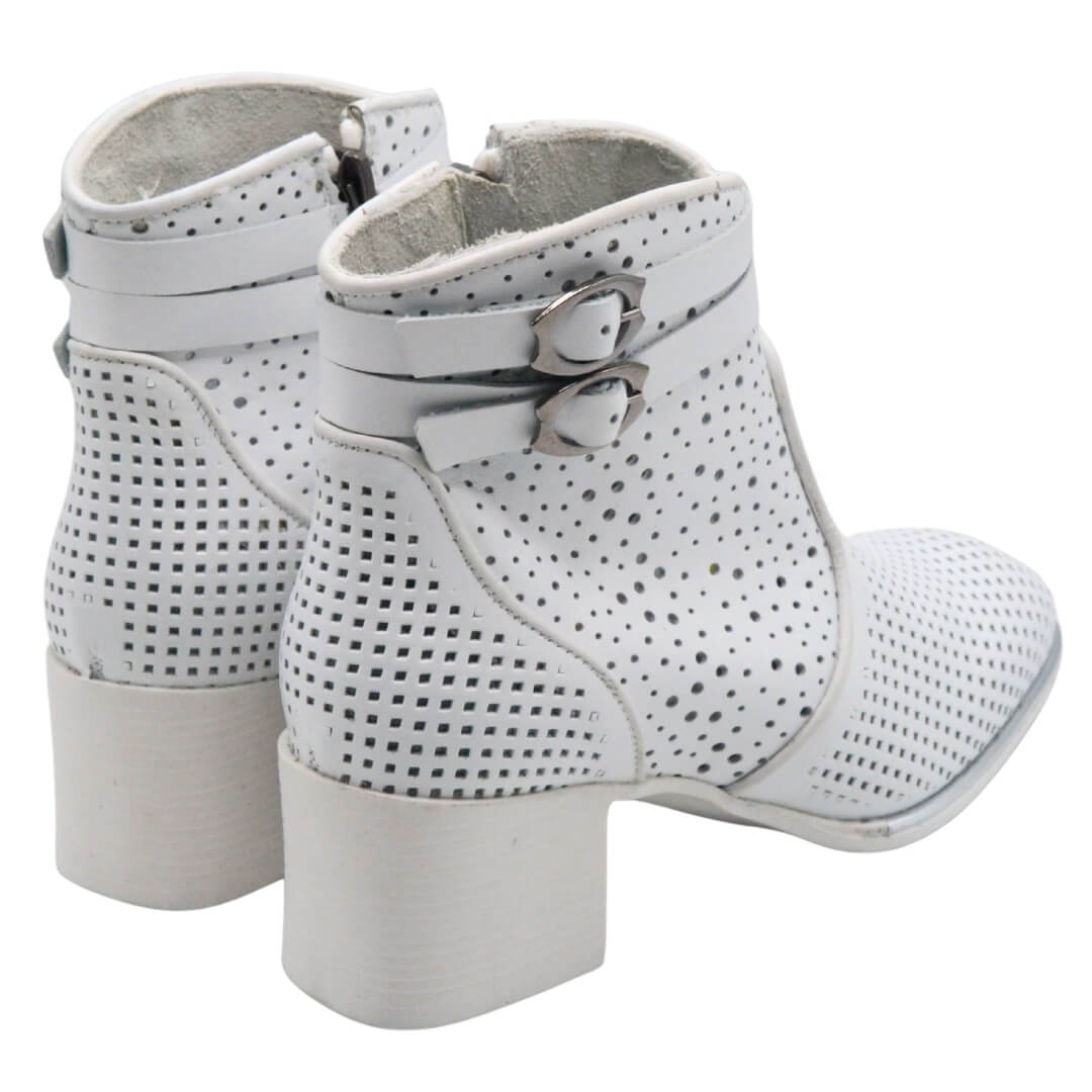 Venüs Deri Kadın Süet Yazlık Casual Bot Beyaz 2512752Y - Thumbnail