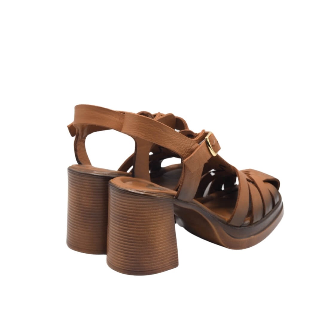 Venüs Deri Kadın Topuklu Sandalet Taba 2413401Y