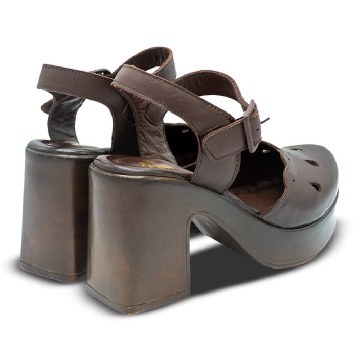 Venüs Deri Kadın Topuklu Sandalet Kahve 2217001Y - 3