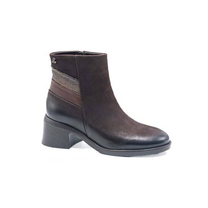  Venüs Deri Kadın Nubuk Topuklu Bot Kahve-Bakır Sedef 2551403K 