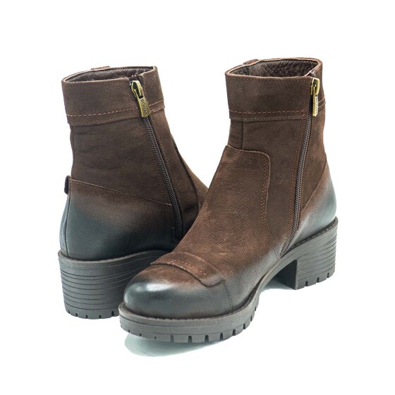 Venüs Deri Kadın Süet Casual Bot Kahve 3371K - Thumbnail