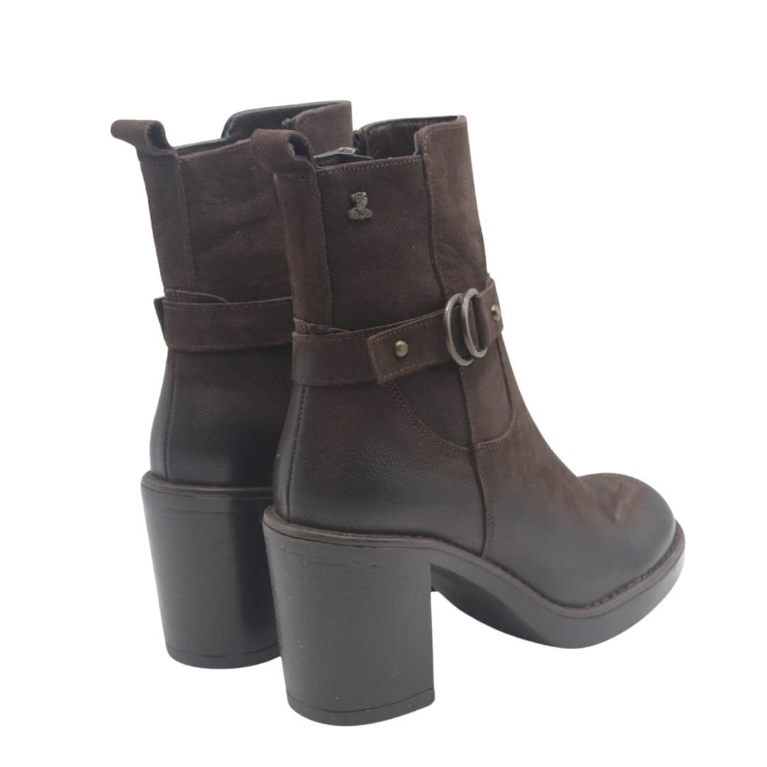 Venüs Deri Kadın Nubuk Topuklu Casual Bot Kahve 2453603K - Thumbnail