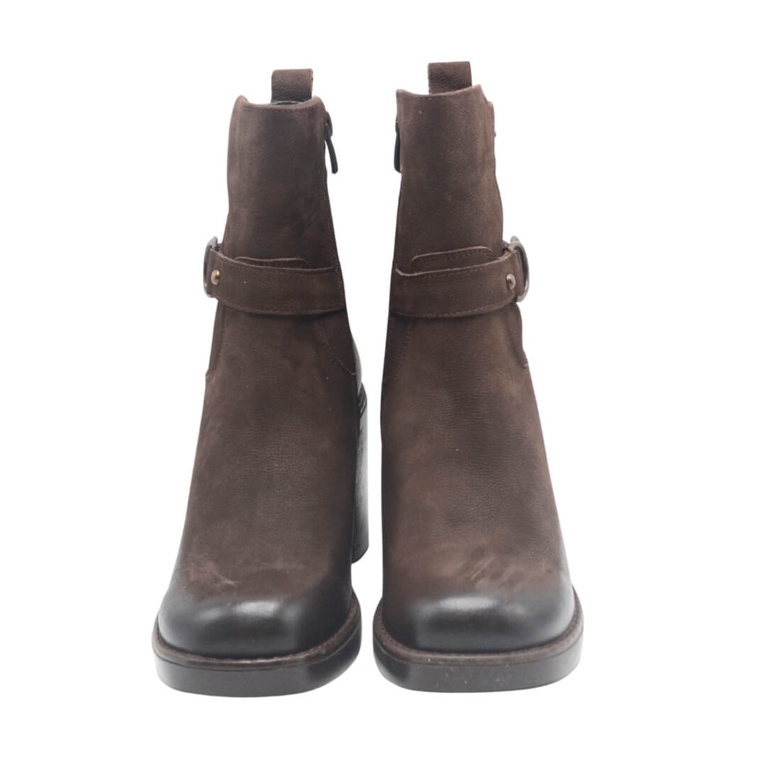 Venüs Deri Kadın Nubuk Topuklu Casual Bot Kahve 2453603K - Thumbnail