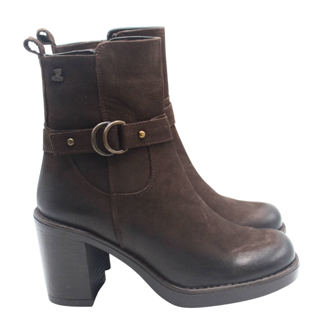 Venüs - Venüs Deri Kadın Nubuk Topuklu Casual Bot Kahve 2453603K