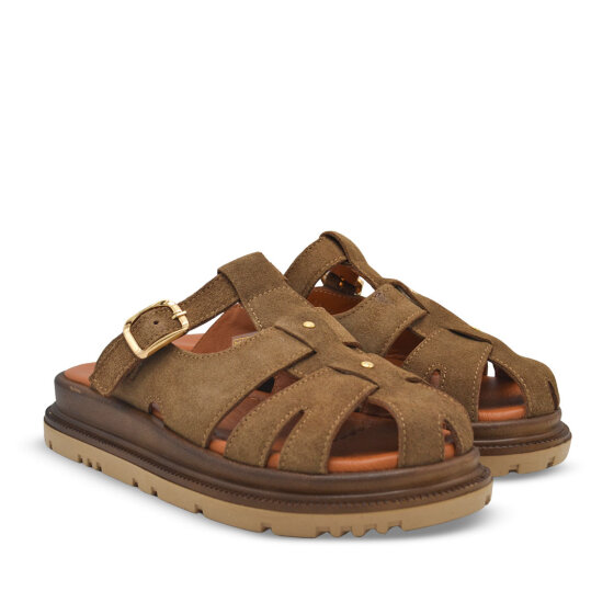 Venüs Deri Kadın Süet Terlik Kum 26322731Y