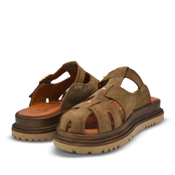 Venüs Deri Kadın Süet Terlik Kum 26322731Y - 4