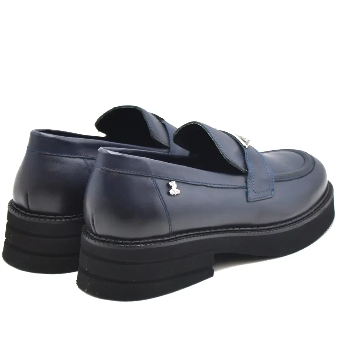 Venüs Deri Kadın Loafer Ayakkabı Lacivert 2451350K - Thumbnail