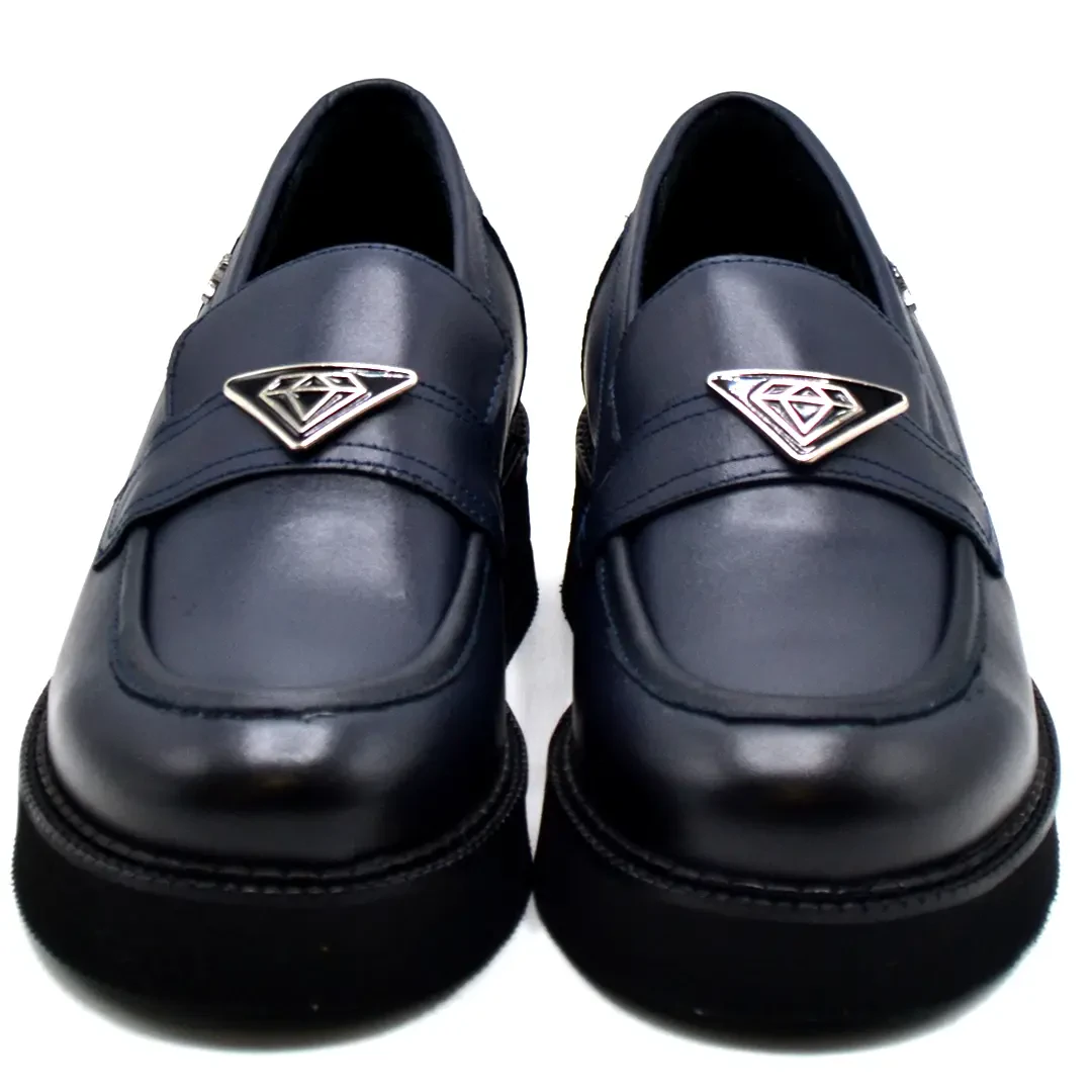 Venüs Deri Kadın Loafer Ayakkabı Lacivert 2451350K - Thumbnail