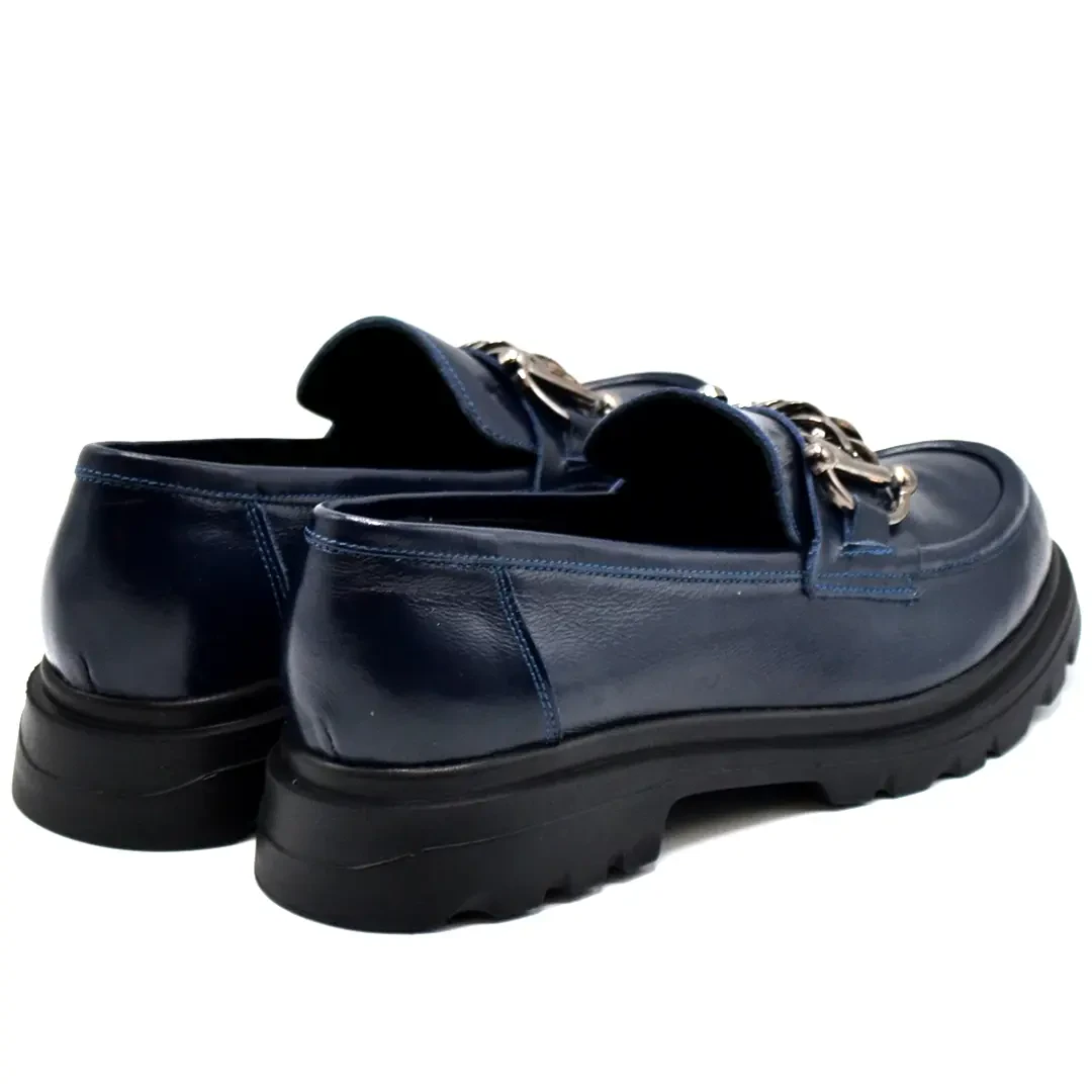 Venüs Deri Kadın Rugan Maskülen Ayakkabı Lacivert 24430347K