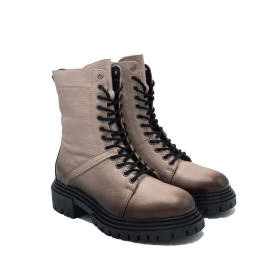 Venüs - Venüs Deri Kadın Casual Bot Nude 2253806K