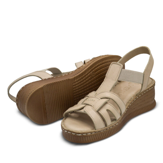 Venüs Deri Kadın Sandalet Nude 24028801Y - 5