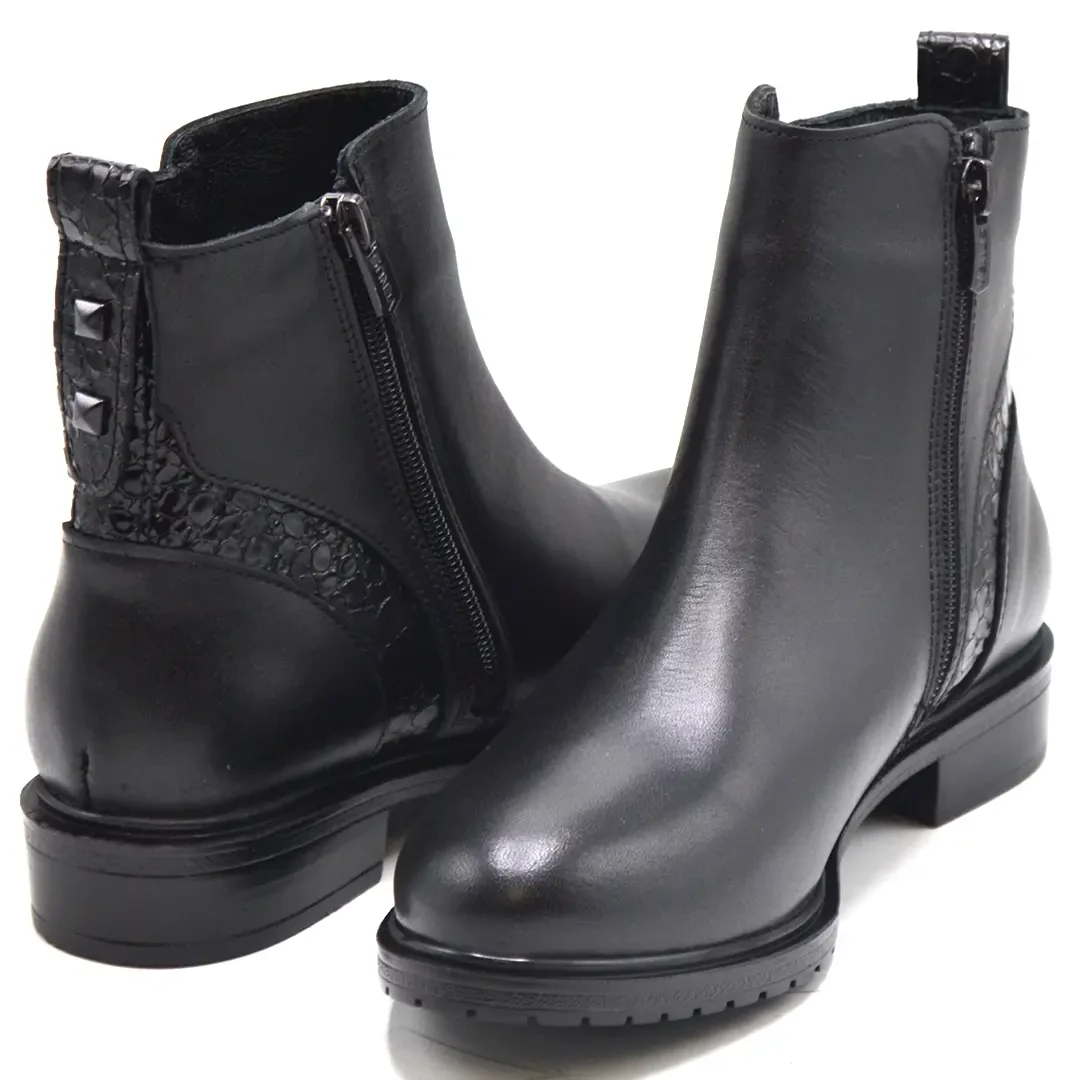 Venüs Deri Kadın Casual Bot Siyah 20740K