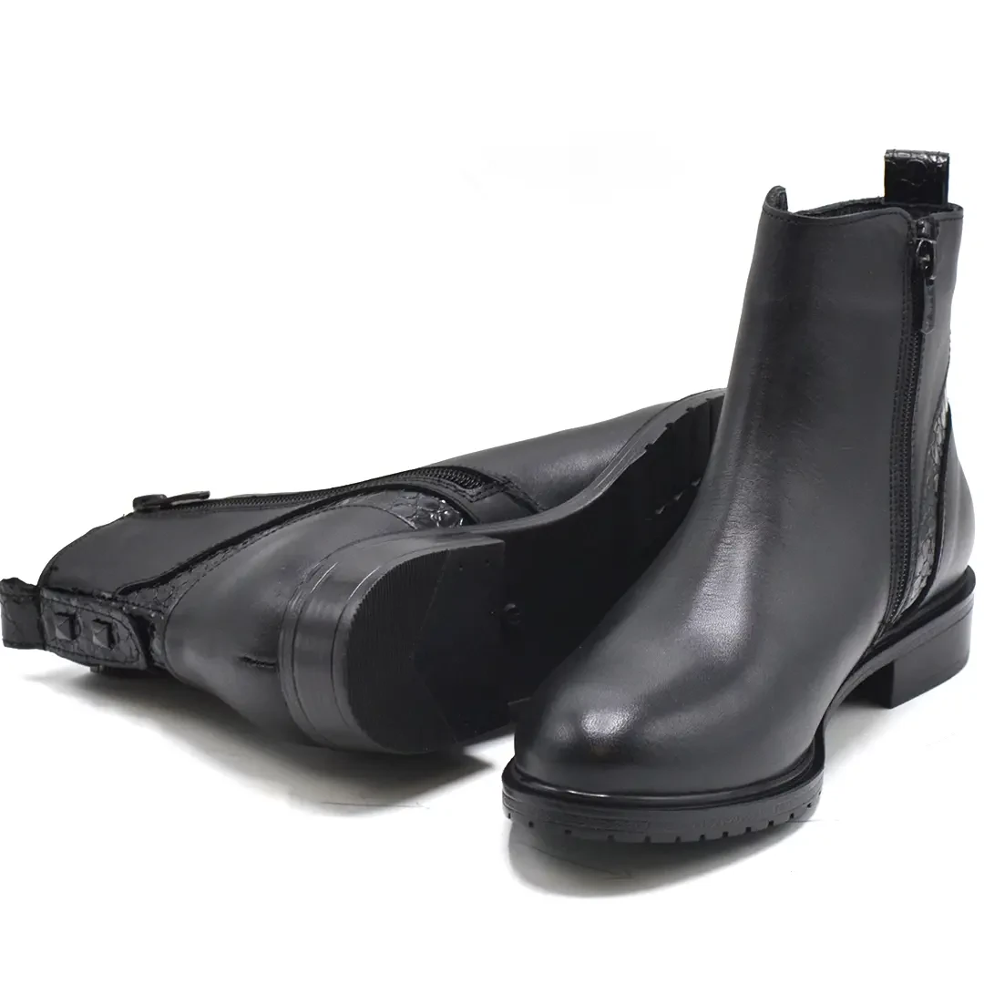 Venüs Deri Kadın Casual Bot Siyah 20740K