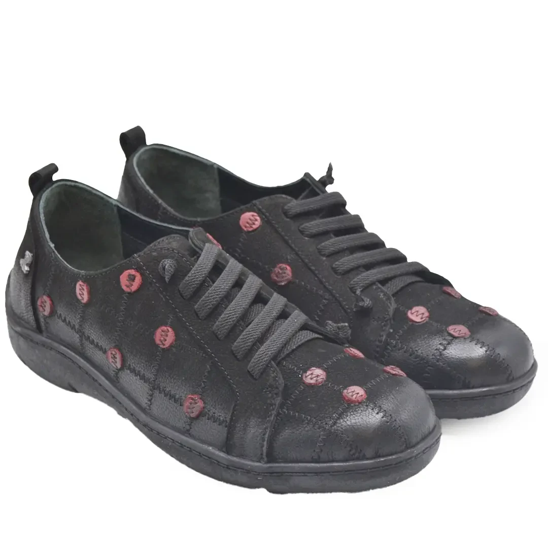 Venüs - Venüs Deri Kadın Süet Casual Ayakkabı Siyah 2152806K