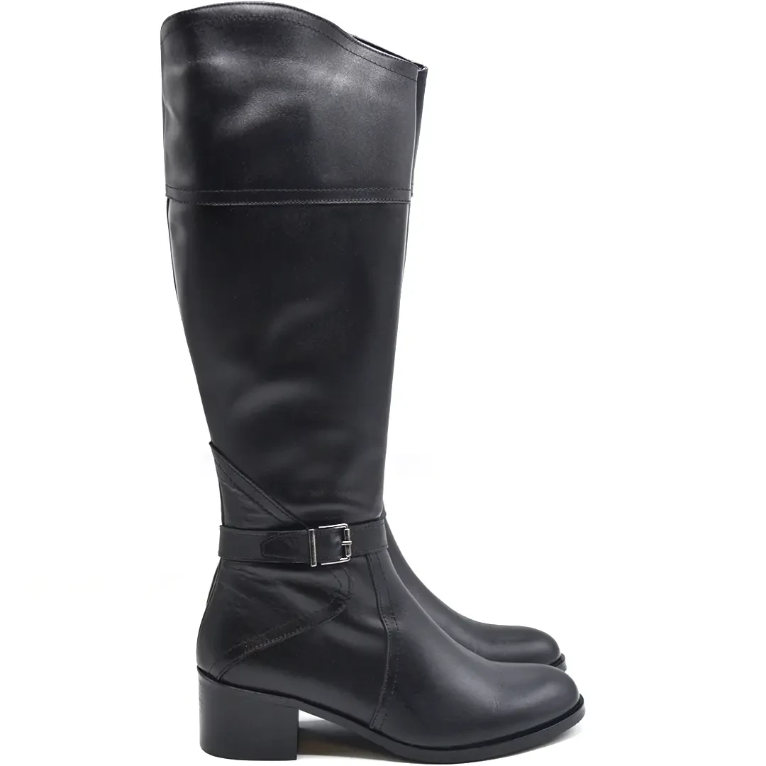 Venüs Deri Kadın Çizme Siyah 22491401K - 2