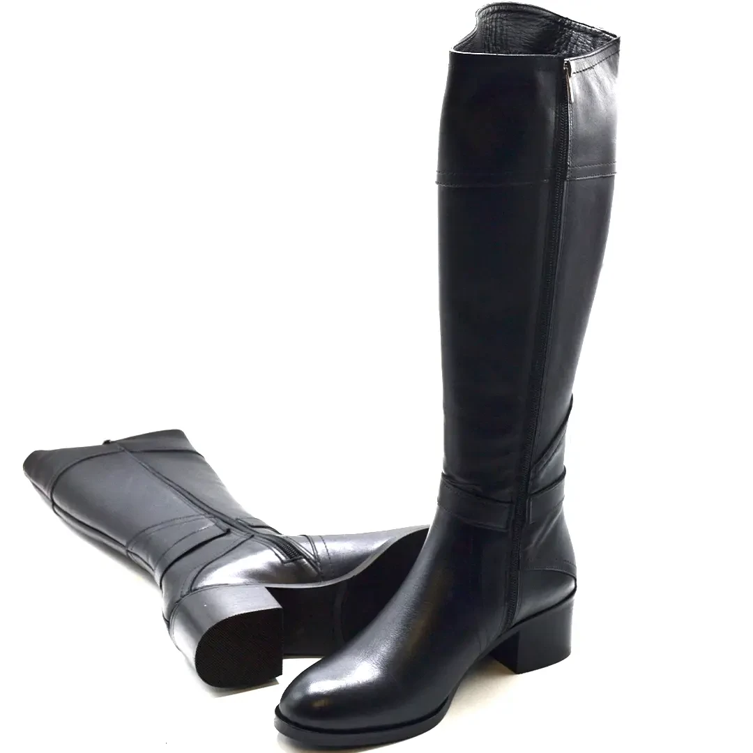 Venüs Deri Kadın Çizme Siyah 22491401K - 5
