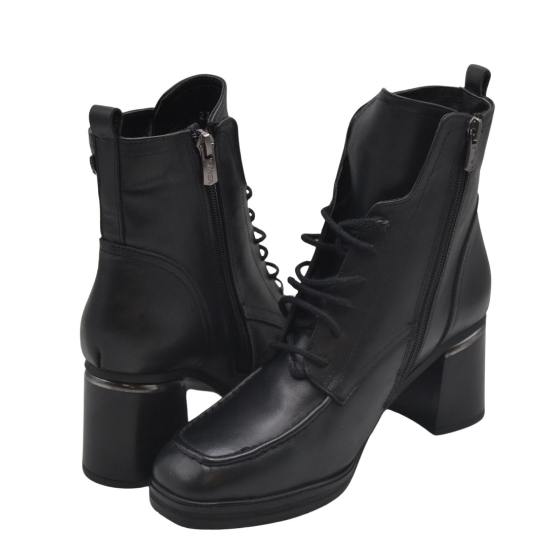 Venüs Deri Kadın Topuklu Bot Siyah 2254706K - Thumbnail