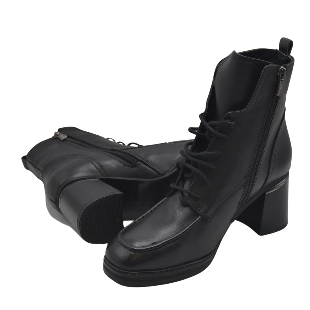 Venüs Deri Kadın Topuklu Bot Siyah 2254706K - Thumbnail