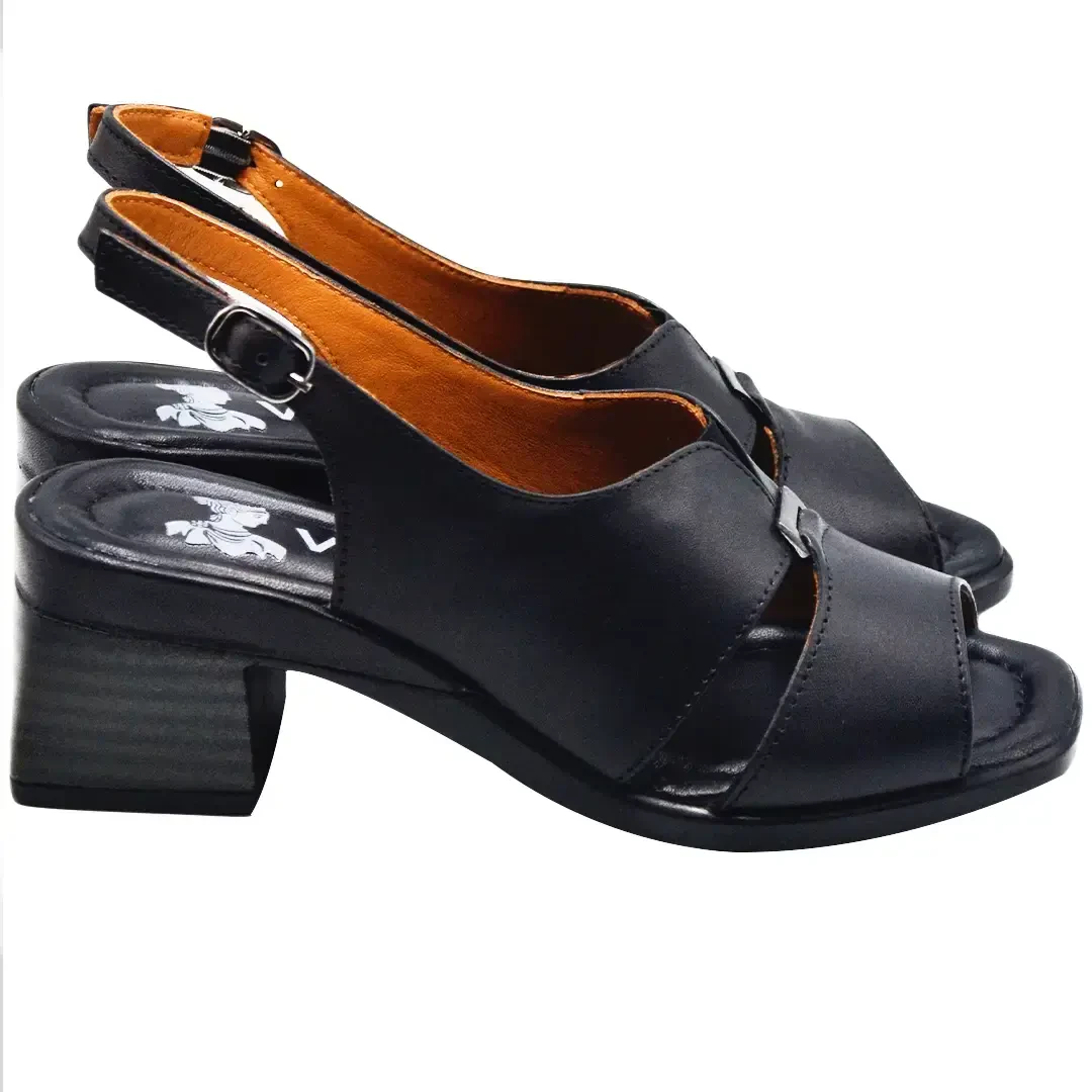 Venüs - Venüs Deri Kadın Topuklu Sandalet Siyah 2311510Y Venüs - Venüs Deri Kadın Topuklu Sandalet Siyah 2311510Y