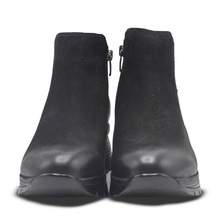 Venüs Deri Kadın Nubuk Airflow Bot Siyah 2313034K - 6