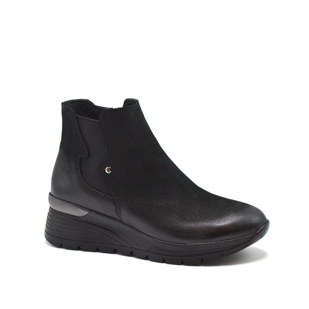 Venüs - Venüs Deri Kadın Nubuk Casual Bot Siyah 2313034K