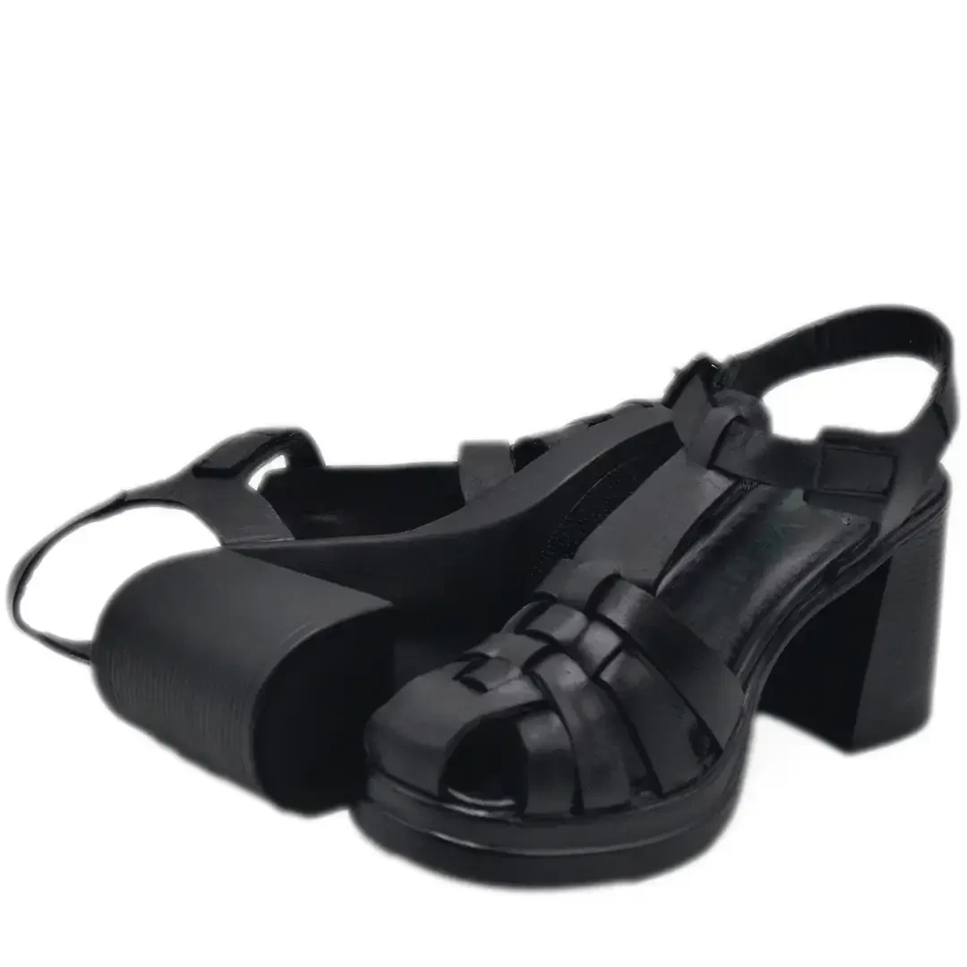 Venüs Deri Kadın Topuklu Sandalet Siyah 2413401Y - Thumbnail