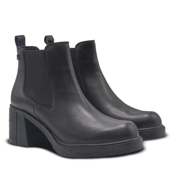 Venüs - Venüs Deri Kadın Topuklu Bot Siyah 2452402K