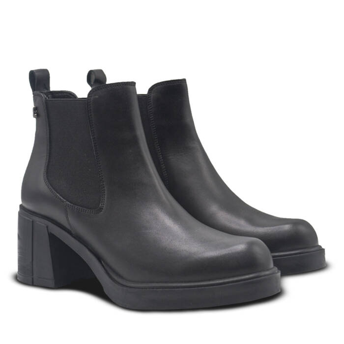  Venüs Deri Kadın Topuklu Bot Siyah 2452402K