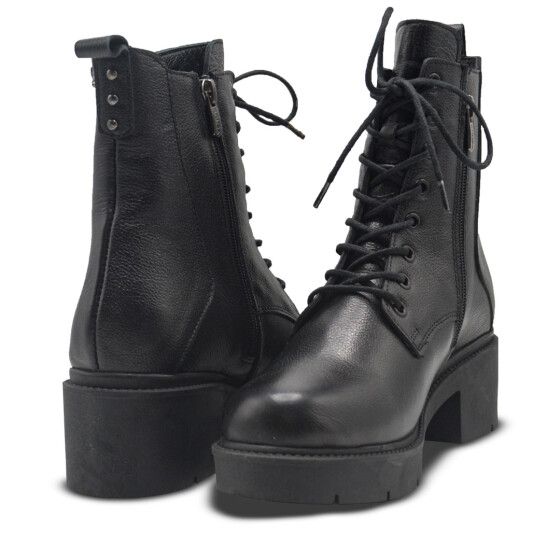  Venüs Deri Kadın Postal Bot Siyah 2454603K - Thumbnail