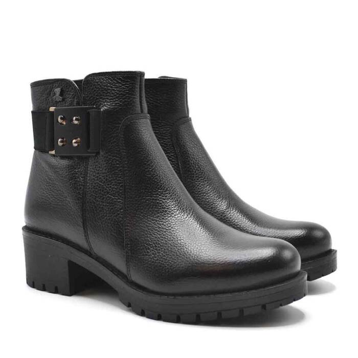 Venüs Deri Kadın Casual Bot Siyah 3309K