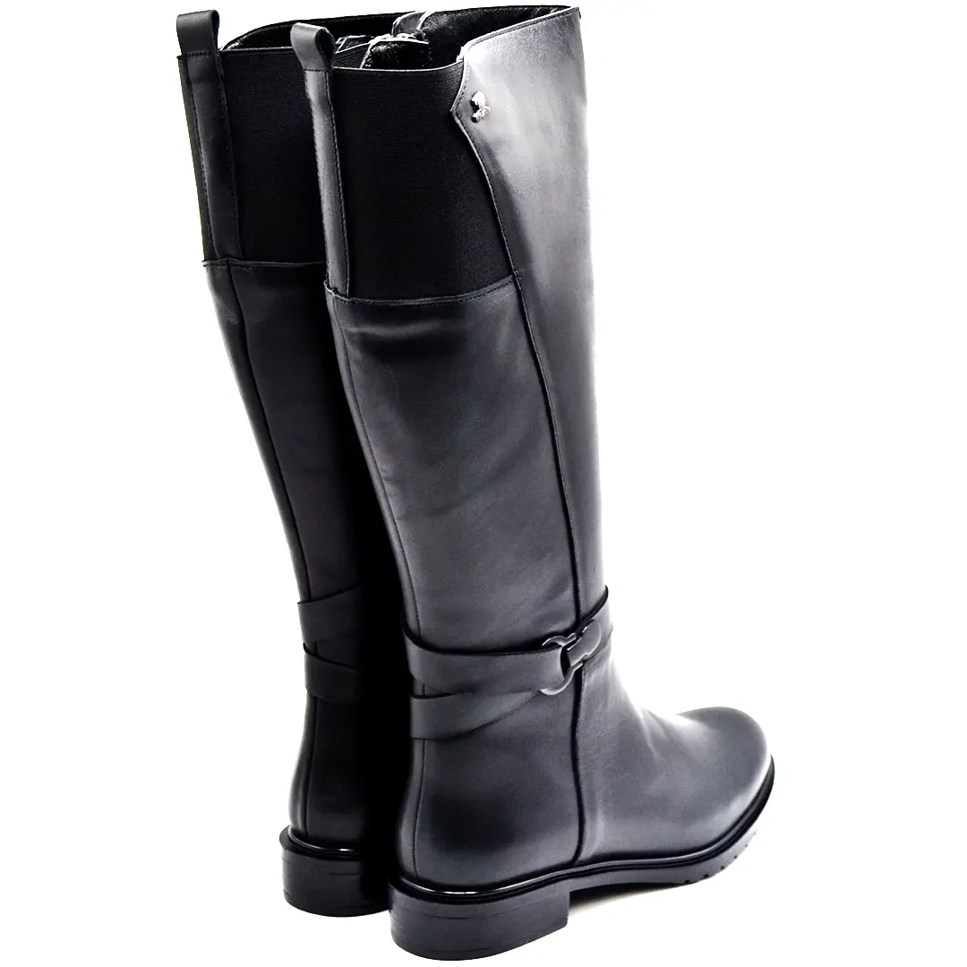 Venüs Deri Kadın Çizme Siyah 20741K - Thumbnail