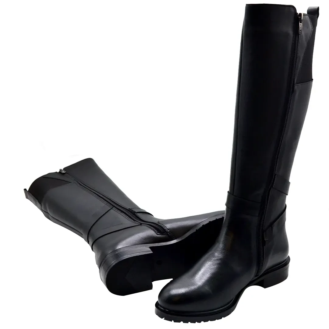 Venüs Deri Kadın Çizme Siyah 20741K