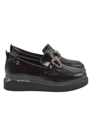 Venüs Deri Kadın Rugan Casual Ayakkabı Siyah 2451401K - Thumbnail